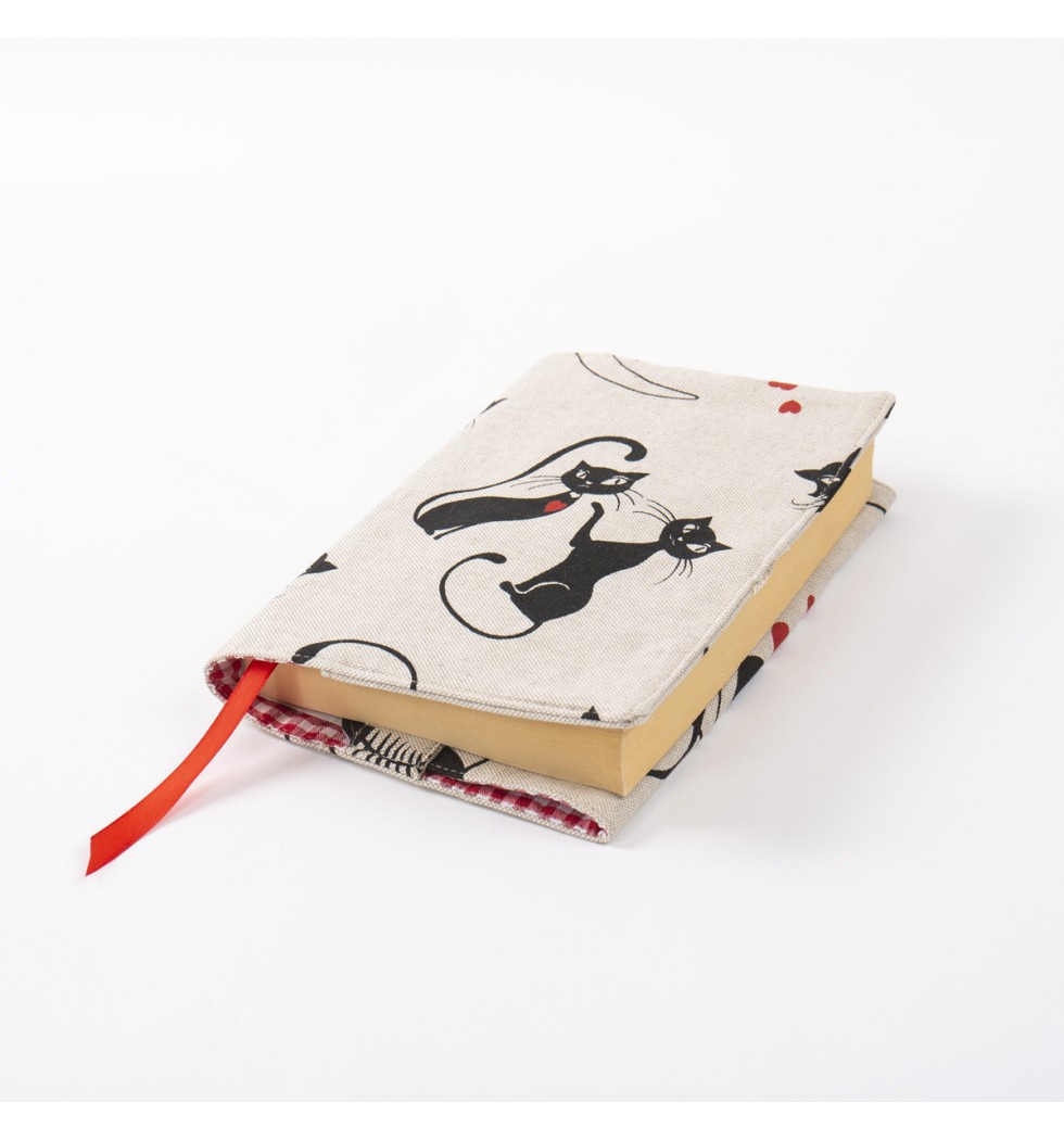 Подвързия за книга от плат "Луди котки"