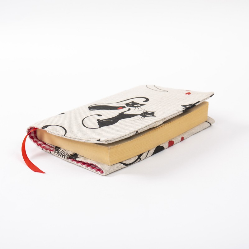 Подвързия за книга от плат "Луди котки"