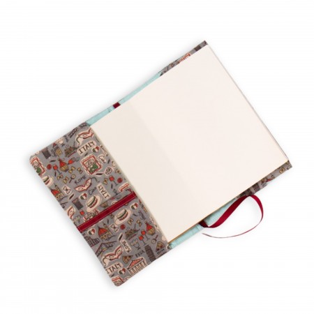 Подвързия за книга от плат „Италия“