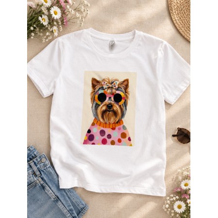Тениска с щампа Yorkshire Terrier
